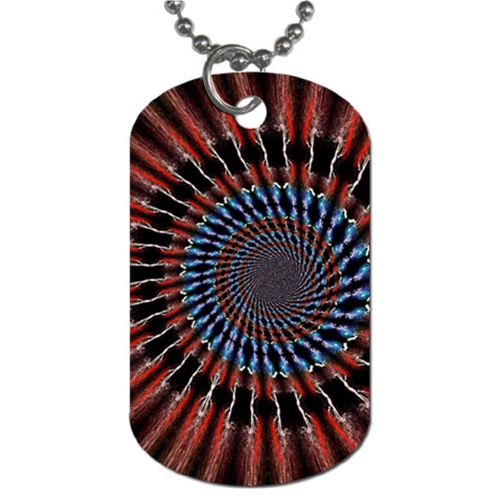 The Fourth Dimension Fractal Noise Dog Tag (One Side)