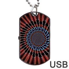 The Fourth Dimension Fractal Noise Dog Tag Usb Flash (one Side)