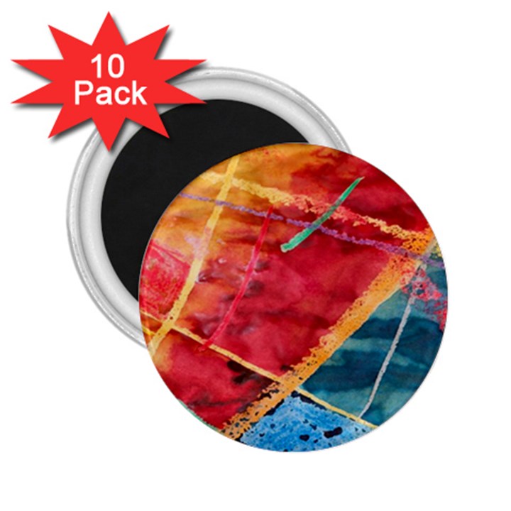 Painting Watercolor Wax Stains Red 2.25  Magnets (10 pack) 