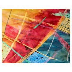 Painting Watercolor Wax Stains Red Double Sided Flano Blanket (medium) 