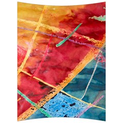 Painting Watercolor Wax Stains Red Back Support Cushion