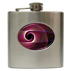 Grid Bent Vibration Ease Bend Hip Flask (6 Oz) by BangZart