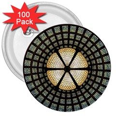 Stained Glass Colorful Glass 3  Buttons (100 Pack)  by BangZart