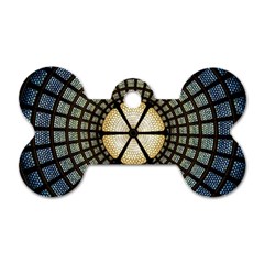 Stained Glass Colorful Glass Dog Tag Bone (one Side)