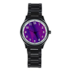 Abstract Fantastic Fractal Gradient Stainless Steel Round Watch