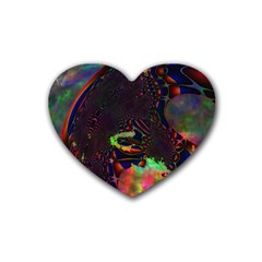 The Fourth Dimension Fractal Heart Coaster (4 Pack)  by BangZart