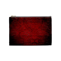 Red Grunge Texture Black Gradient Cosmetic Bag (medium)  by BangZart