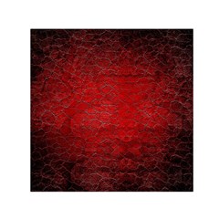 Red Grunge Texture Black Gradient Small Satin Scarf (square)