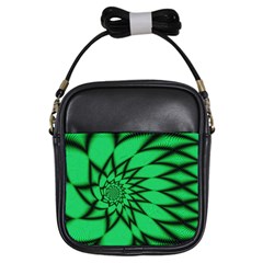 The Fourth Dimension Fractal Girls Sling Bags