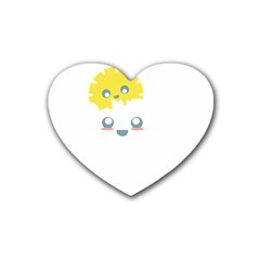 Cloud Cloudlet Sun Sky Milota Heart Coaster (4 Pack)  by BangZart