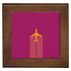 Airplane Jet Yellow Flying Wings Framed Tiles by BangZart