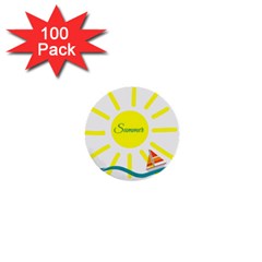 Summer Beach Holiday Holidays Sun 1  Mini Buttons (100 Pack)  by BangZart