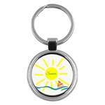 Summer Beach Holiday Holidays Sun Key Chains (Round)  Front