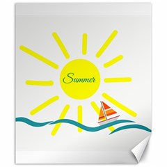 Summer Beach Holiday Holidays Sun Canvas 20  X 24  