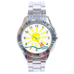 Summer Beach Holiday Holidays Sun Stainless Steel Analogue Watch