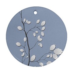 Branch Leaves Branches Plant Ornament (round) by BangZart