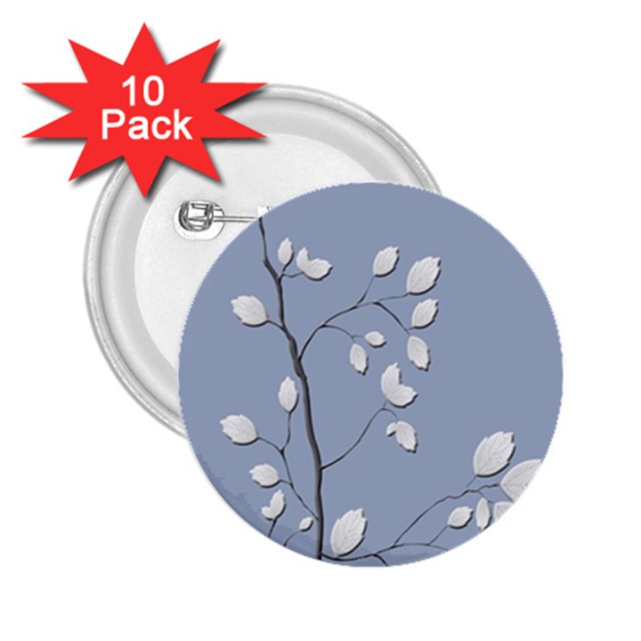 Branch Leaves Branches Plant 2.25  Buttons (10 pack) 