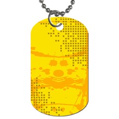 Texture Yellow Abstract Background Dog Tag (two Sides)