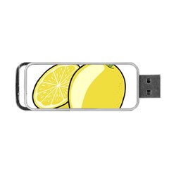 Lemon Fruit Green Yellow Citrus Portable Usb Flash (one Side) by BangZart