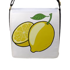 Lemon Fruit Green Yellow Citrus Flap Messenger Bag (l) 