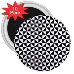 Triangle Pattern Simple Triangular 3  Magnets (10 Pack)  by BangZart