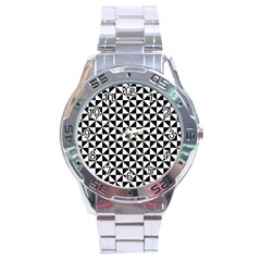 Triangle Pattern Simple Triangular Stainless Steel Analogue Watch