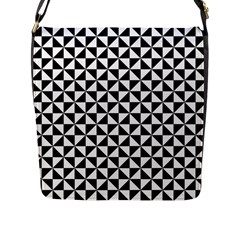 Triangle Pattern Simple Triangular Flap Messenger Bag (l) 