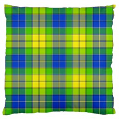 Spring Plaid Yellow Blue And Green Standard Flano Cushion Case (two Sides)