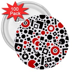 Square Objects Future Modern 3  Buttons (100 Pack)  by BangZart