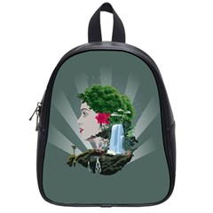 Digital Nature Beauty School Bag (small) by BangZart