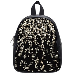 Christmas Bokeh Lights Background School Bag (small) by BangZart