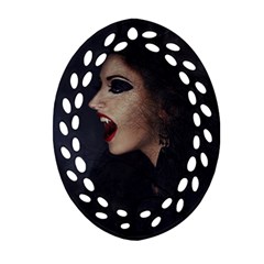 Vampire Woman Vampire Lady Ornament (oval Filigree) by BangZart