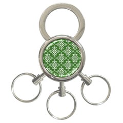 St Patrick S Day Damask Vintage 3-ring Key Chains by BangZart