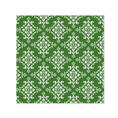 St Patrick S Day Damask Vintage Small Satin Scarf (square) by BangZart