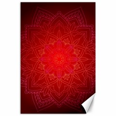 Mandala Ornament Floral Pattern Canvas 24  X 36  by BangZart