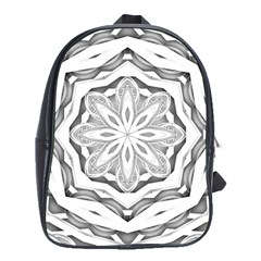 Mandala Pattern Floral School Bag (xl)