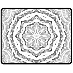 Mandala Pattern Floral Double Sided Fleece Blanket (medium)  by BangZart