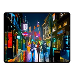 Abstract Vibrant Colour Cityscape Double Sided Fleece Blanket (small) 