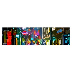 Abstract Vibrant Colour Cityscape Satin Scarf (oblong)