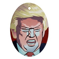 Donald Trump Pop Art President Usa Oval Ornament (two Sides) by BangZart