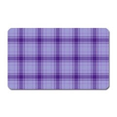 Purple Plaid Original Traditional Magnet (Rectangular)