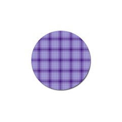 Purple Plaid Original Traditional Golf Ball Marker (10 Pack)