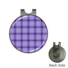 Purple Plaid Original Traditional Hat Clips with Golf Markers