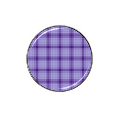 Purple Plaid Original Traditional Hat Clip Ball Marker