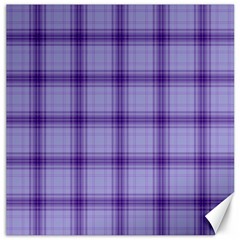 Purple Plaid Original Traditional Canvas 12  x 12  