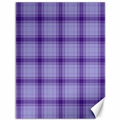 Purple Plaid Original Traditional Canvas 12  x 16  