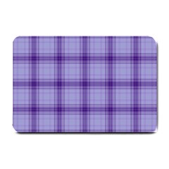 Purple Plaid Original Traditional Small Doormat 