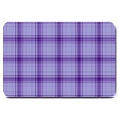 Purple Plaid Original Traditional Large Doormat 