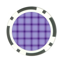 Purple Plaid Original Traditional Poker Chip Card Guard (10 pack)