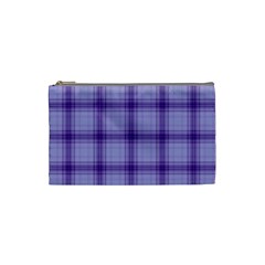 Purple Plaid Original Traditional Cosmetic Bag (Small) 